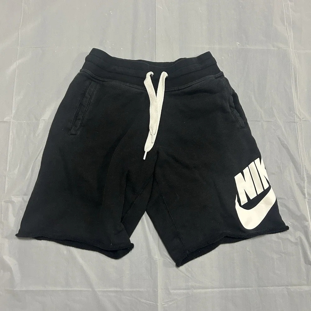 Nike Air Black Shorts Men's Small Black Fleece Wrap Around